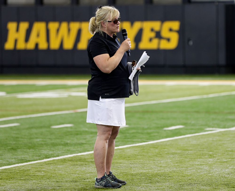 The Ladies Football Academy at the Hansen Football Performance Center in Iowa City on Saturday, Jun 8, 2019. (Stephen Mally/hawkeyesports.com)