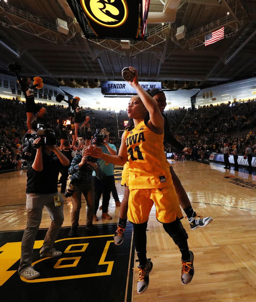 Iowa Hawkeyes guard Tania Davis (11) against the Northwestern Wildcats Sunday, March 3, 2019 at Carver-Hawkeye Arena. (Brian Ray/hawkeyesports.com)