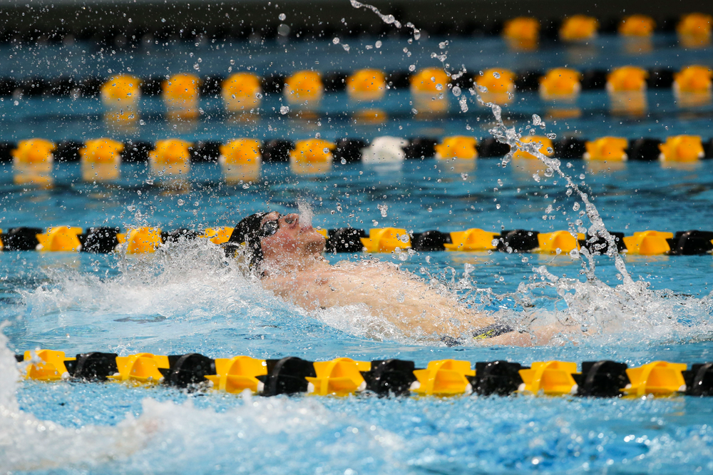 Iowa’s John Colin during Iowa swim and dive vs Minnesota on Saturday, October 26, 2019 at the Campus Wellness and Recreation Center. (Lily Smith/hawkeyesports.com)