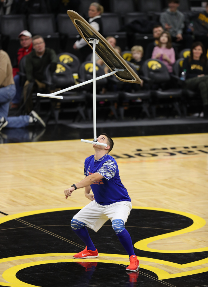 Tyler's Amazing Balancing Act against the Nebraska Cornhuskers Sunday, January 6, 2019 at Carver-Hawkeye Arena. (Brian Ray/hawkeyesports.com)