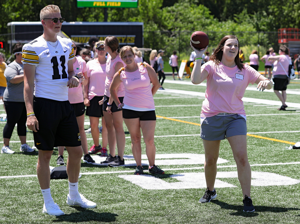The Ladies Football Academy at the Hansen Football Performance Center in Iowa City on Saturday, Jun 8, 2019. (Stephen Mally/hawkeyesports.com)