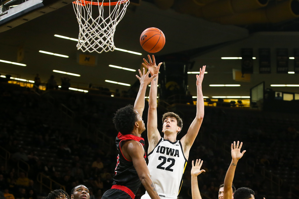 Iowa Hawkeyes forward Patrick McCaffery (22) during Iowa men’s basketball vs SIUE on Friday, November 8, 2019 at Carver-Hawkeye Arena. (Lily Smith/hawkeyesports.com)