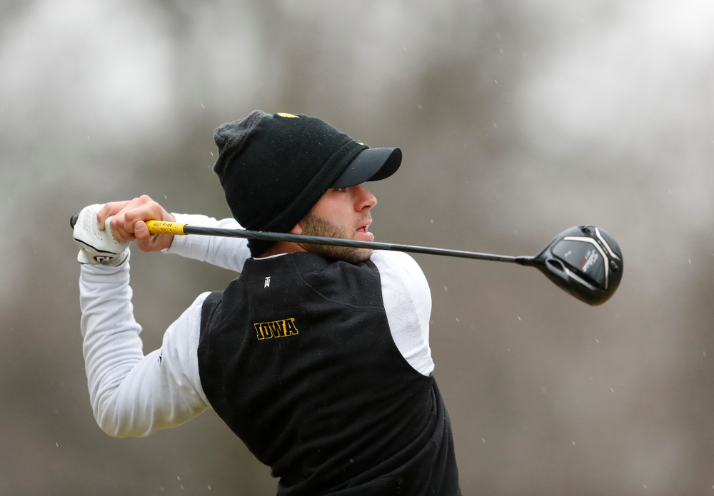 Iowa's Jack Simpson during day two of the 2018 Hawkeye Invitational Friday, April 13, 2018 at Finkbine Golf Course. (Brian Ray/hawkeyesports.com)