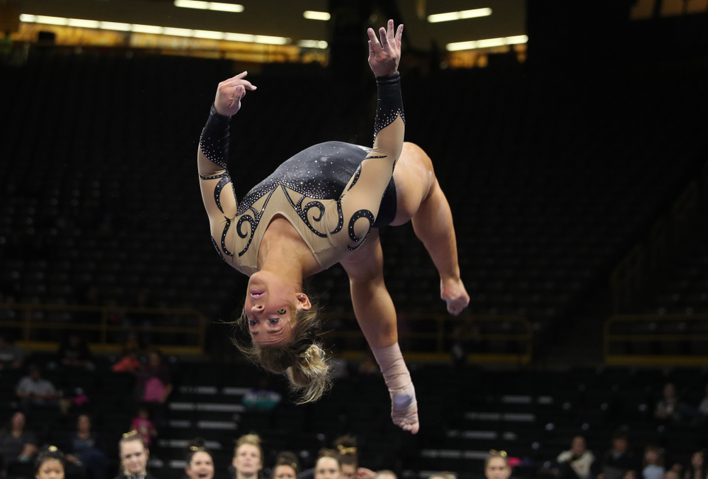Iowa's Maddie Kampschroeder competes on the beam during their meet against Southeast Missouri State Friday, January 11, 2019 at Carver-Hawkeye Arena. (Brian Ray/hawkeyesports.com)