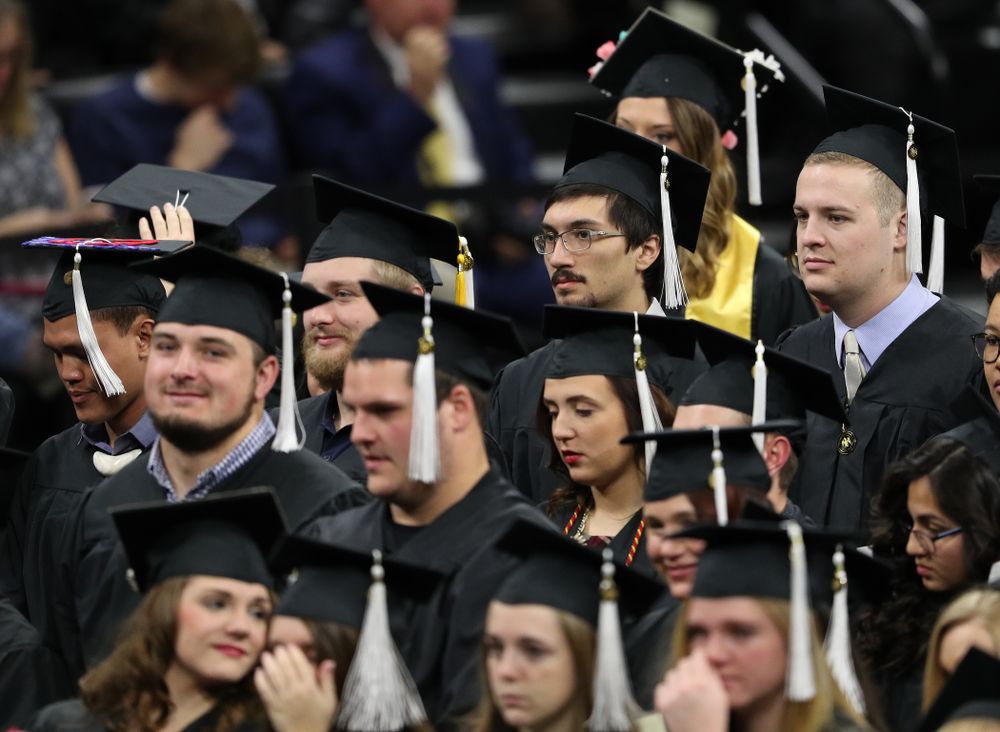 Iowa Football's Miguel Recinos during the Fall Commencement Ceremony Saturday, December 15, 2018 at Carver-Hawkeye Arena. (Brian Ray/hawkeyesports.com)
