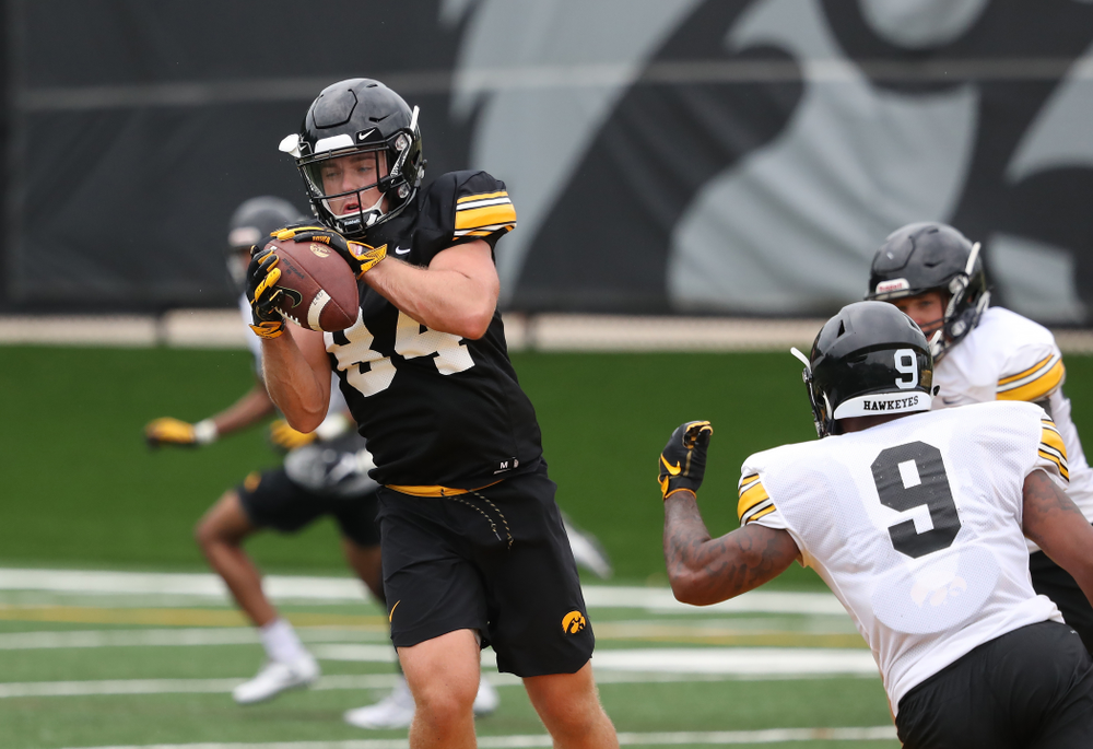 Iowa Hawkeyes wide receiver Nick Easley (84) during practice No. 4 of Fall Camp Monday, August 6, 2018 at the Hansen Football Performance Center. (Brian Ray/hawkeyesports.com)