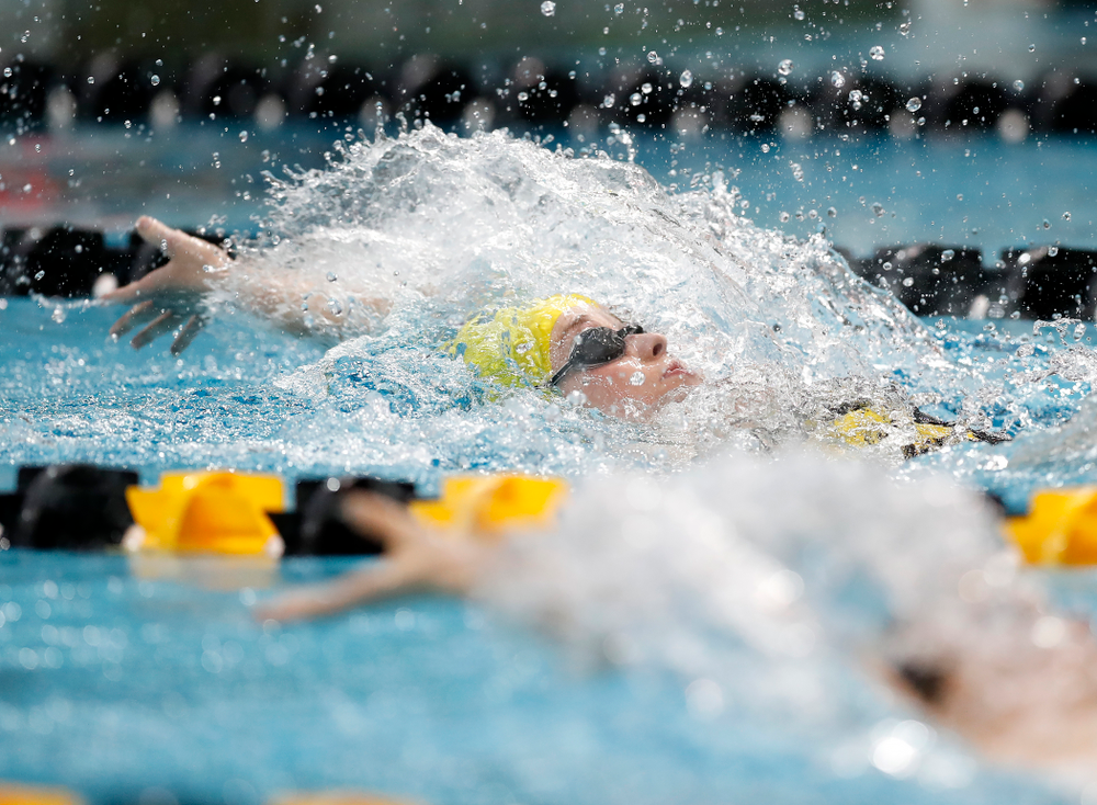 Kelsey Drake swims the 200 yard IM during the Black and Gold Intrasquad Saturday, September 29, 2018 at the Campus Recreation and Wellness Center. (Brian Ray/hawkeyesports.com)