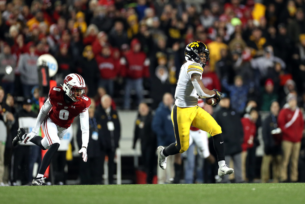 Iowa Hawkeyes wide receiver Tyrone Tracy Jr. (3) against the Wisconsin Badgers Saturday, November 9, 2019 at Camp Randall Stadium in Madison, Wisc. (Brian Ray/hawkeyesports.com)