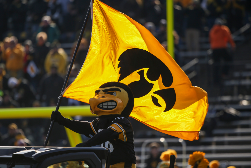 Herky the Hawk during Iowa football vs Illinois on Saturday, November 23, 2019 at Kinnick Stadium. (Lily Smith/hawkeyesports.com)