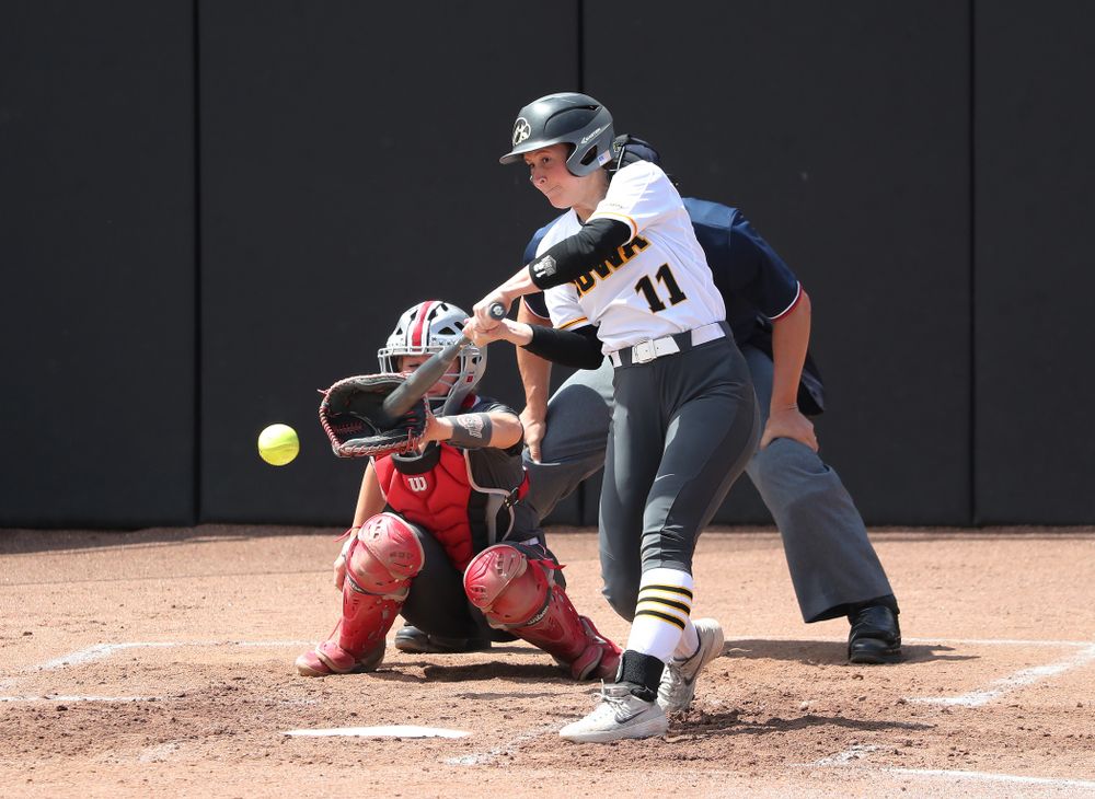 Iowa Hawkeyes Mallory Kilian (11) against the Ohio State Buckeyes on senior day Sunday, May 5, 2019 at Pearl Field. (Brian Ray/hawkeyesports.com)