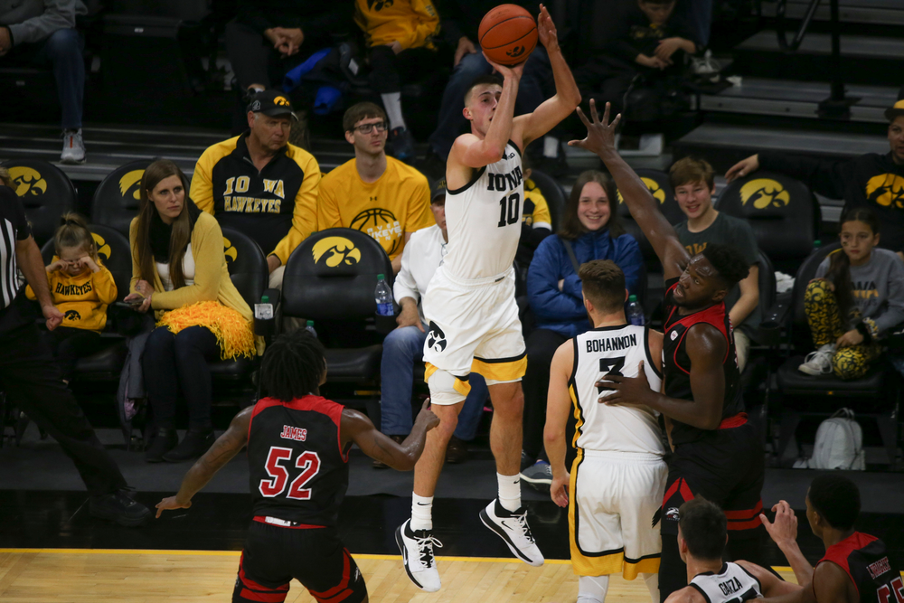 Iowa Hawkeyes guard Joe Wieskamp (10) during Iowa men’s basketball vs SIUE on Friday, November 8, 2019 at Carver-Hawkeye Arena. (Lily Smith/hawkeyesports.com)