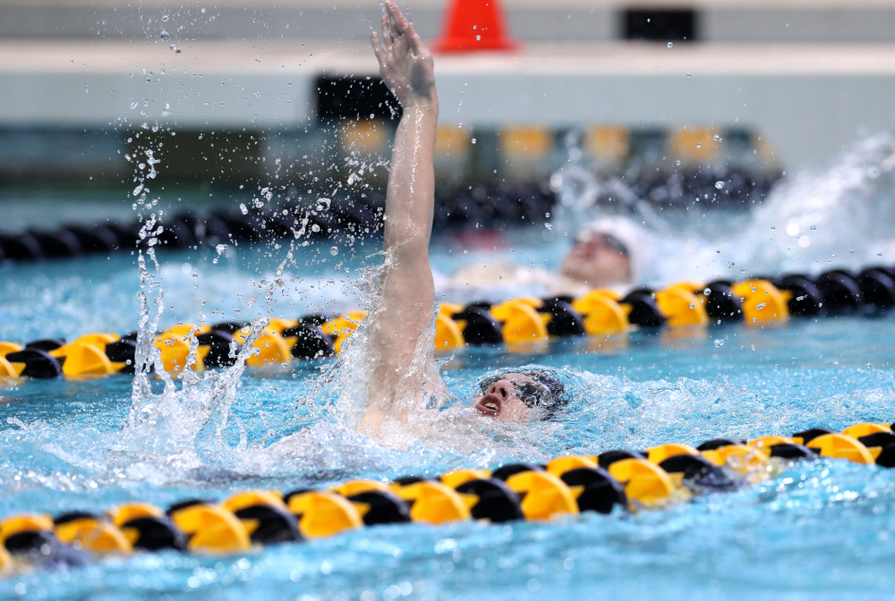 Iowa's Dolan Craine competes in the 400-yard IM on the third day at the 2019 Big Ten Swimming and Diving Championships Thursday, February 28, 2019 at the Campus Wellness and Recreation Center. (Brian Ray/hawkeyesports.com)