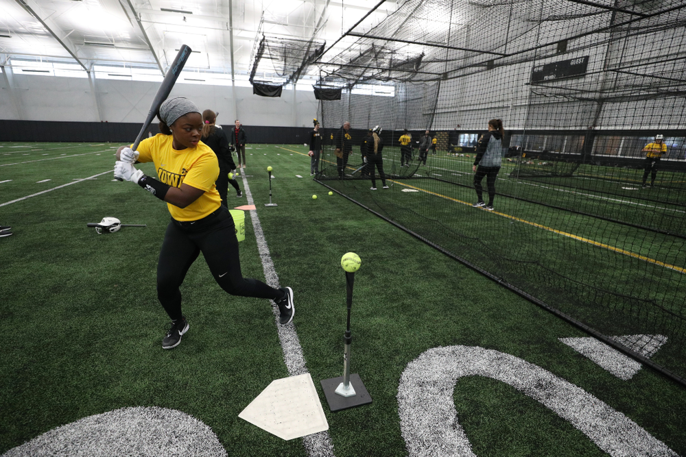 Iowa Hawkeyes DoniRae Mayhew (24) during they team's annual media day Friday, February 1, 2019 at the Hawkeye Tennis and Recreation Complex. (Brian Ray/hawkeyesports.com)