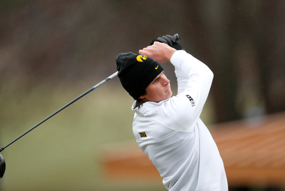 Iowa's Sam Meuret during day two of the 2018 Hawkeye Invitational Friday, April 13, 2018 at Finkbine Golf Course. (Brian Ray/hawkeyesports.com)