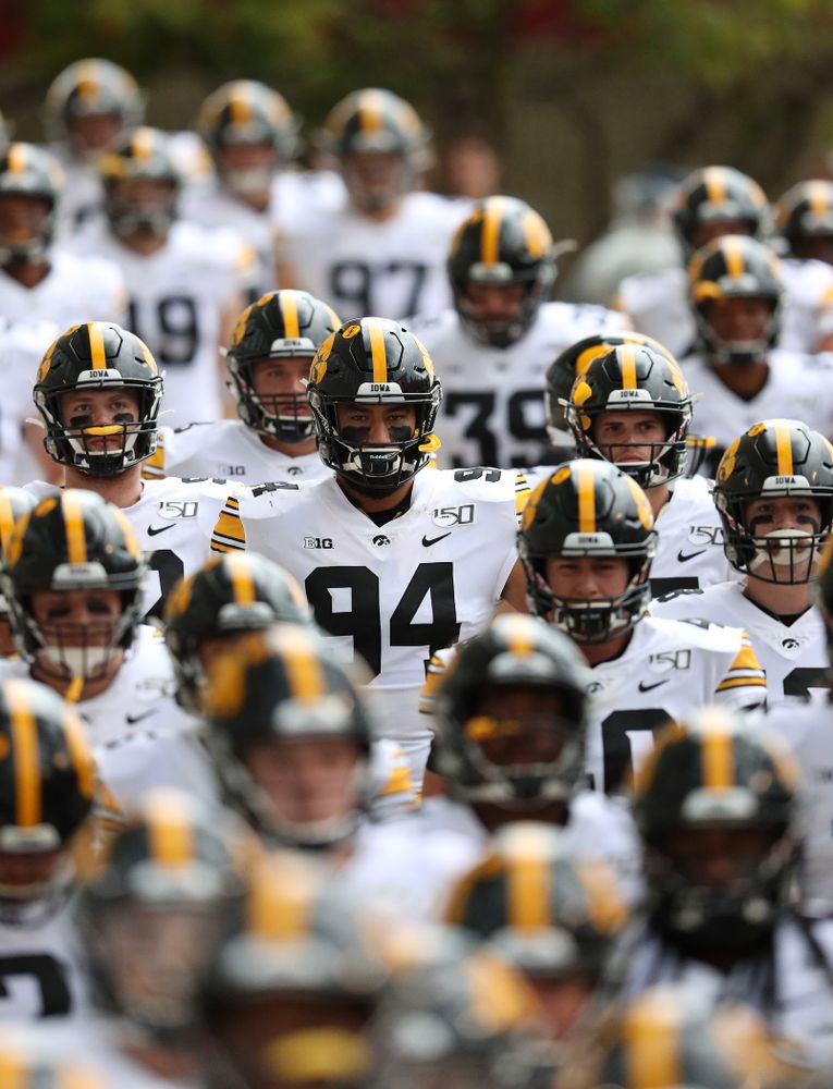 Iowa Hawkeyes defensive end A.J. Epenesa (94) against the Iowa State Cyclones Saturday, September 14, 2019 at Jack Trice Stadium in Ames, Iowa. (Brian Ray/hawkeyesports.com)