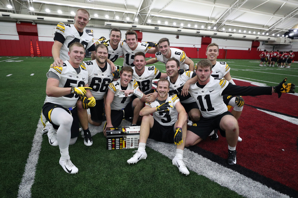 The Hawkeye football managers capture the rusty toolbox for the first time since 2008 with a 20-19 double The Hawkeye Football Managers captured the rusty toolbox for the first time since 2008 with a 20-19 double overtime win against the Wisconsin football managers on Nov. 8 in Madison, Wisconsin.