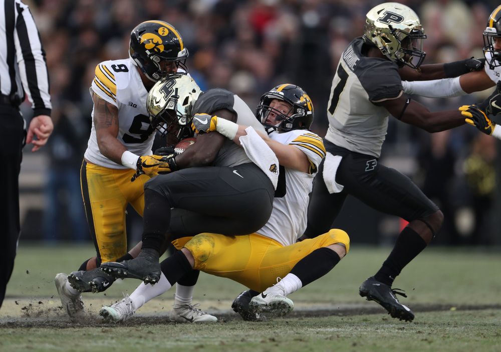 Iowa Hawkeyes defensive back Jake Gervase (30) against the Purdue Boilermakers Saturday, November 3, 2018 Ross Ade Stadium in West Lafayette, Ind. (Brian Ray/hawkeyesports.com)