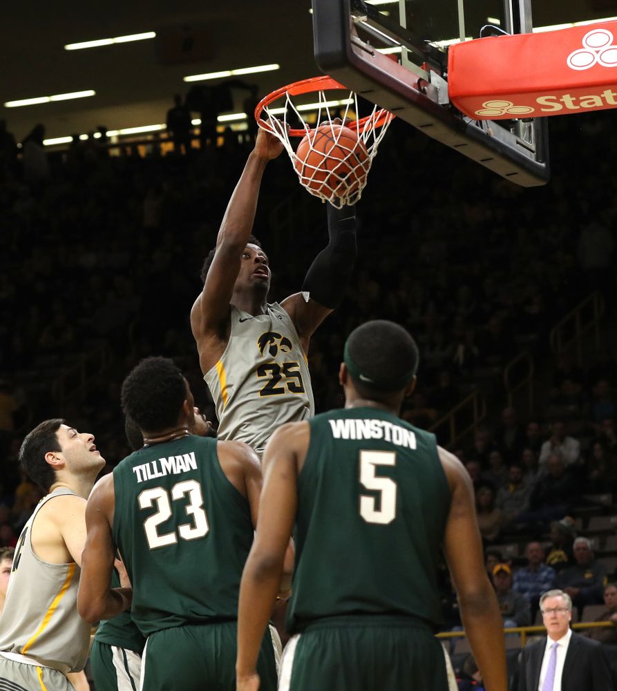 Iowa Hawkeyes forward Tyler Cook (25) against the Michigan State Spartans Thursday, January 24, 2019 at Carver-Hawkeye Arena. (Brian Ray/hawkeyesports.com)