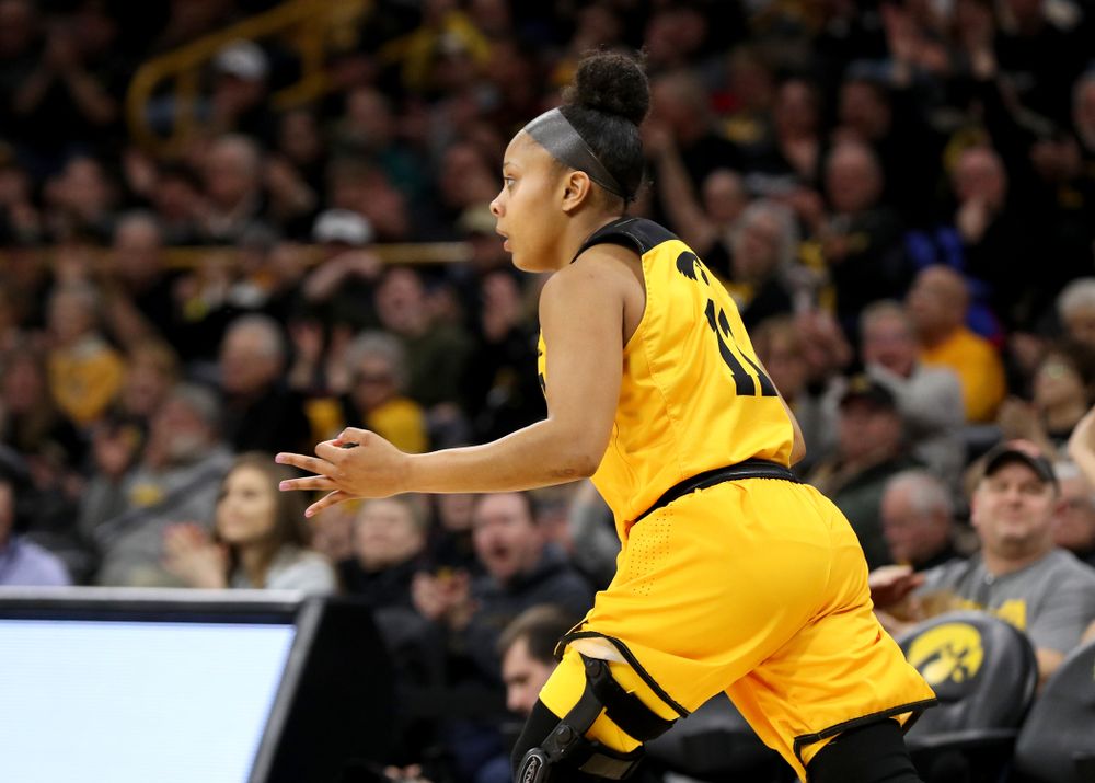 Iowa Hawkeyes guard Tania Davis (11) against the Northwestern Wildcats Sunday, March 3, 2019 at Carver-Hawkeye Arena. (Brian Ray/hawkeyesports.com)
