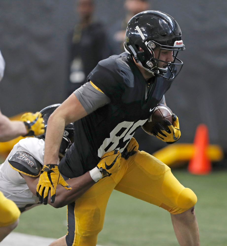 Nico Ragaini -- University of Iowa spring football practice No. 6 on March 31, 2018, in Iowa City, Iowa. (Darren Miller/hawkeyesports.com)