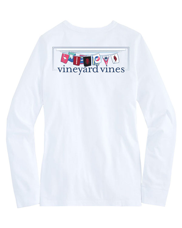 Arkansas Razorbacks Vineyard Vines Women S Banners Pocket T Shirt