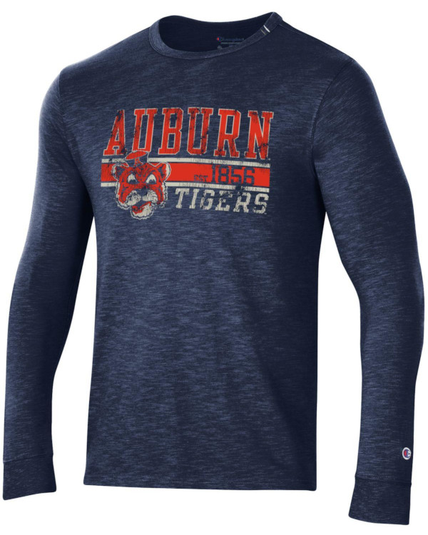 Auburn Tigers Champion Rochester Slub Long Sleeve T Shirt The Auburn Fan Shop Official Online Store Of The Auburn University Athletic Department