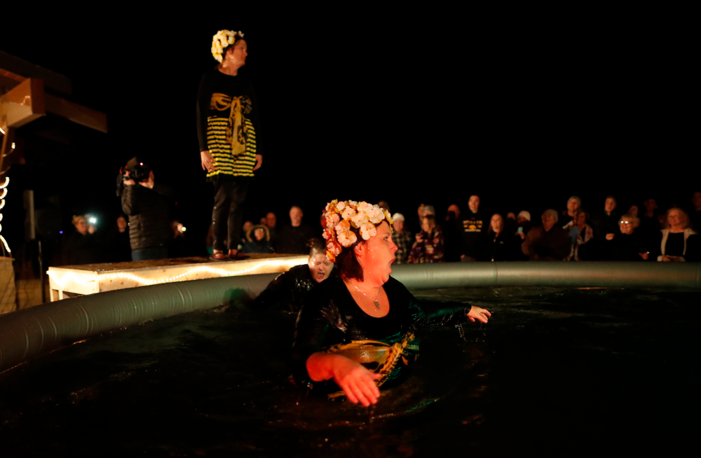 The Hawkeye Wrestling Club Arctic Plunge Saturday, January 27, 2018 at Brown Dear Golf Course in Coralville. (Brian Ray/hawkeyesports.com)