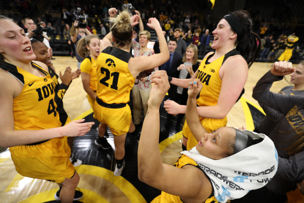Iowa Hawkeyes guard Tania Davis (11) against the Michigan State Spartans Thursday, February 7, 2019 at Carver-Hawkeye Arena. (Brian Ray/hawkeyesports.com)