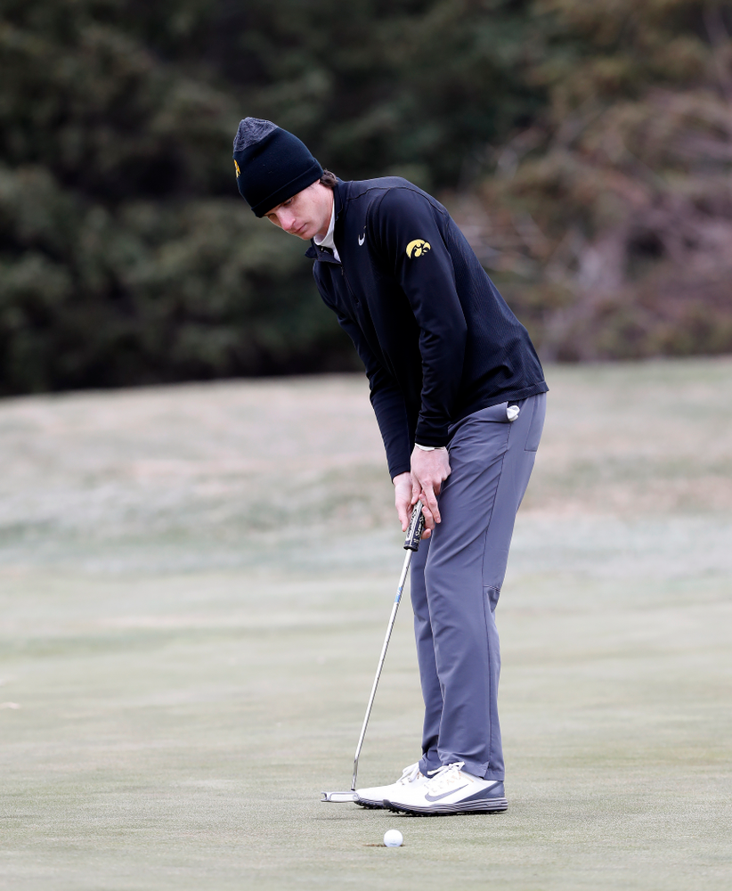 Sam Meuret during the 2018 Hawkeye Invitational Friday, April 13, 2018 at Finkbine Golf Course. (Brian Ray/hawkeyesports.com)