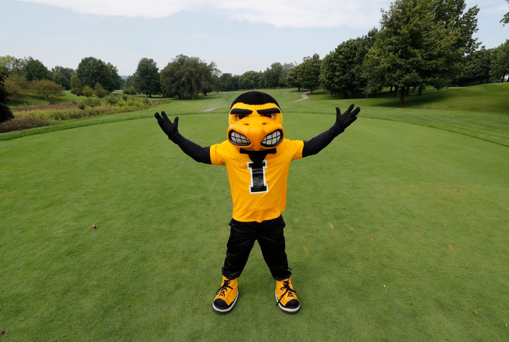 Herky at the 2018 Chris Street Memorial Golf Outing Monday, August 27, 2018 at Finkbine Golf Course. (Brian Ray/hawkeyesports.com)