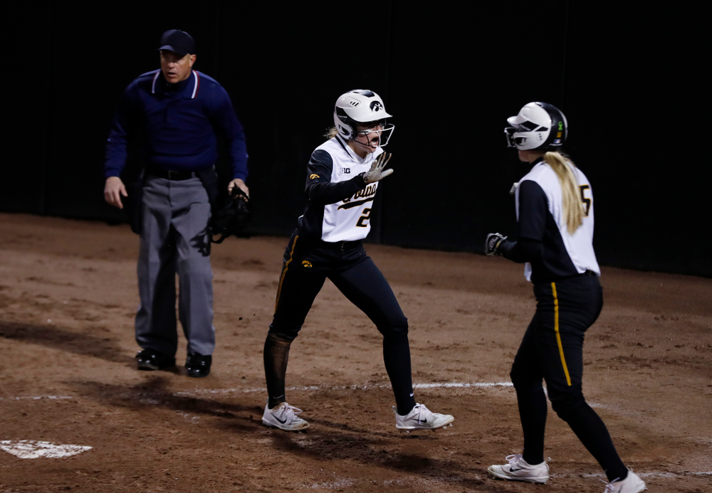 Iowa Hawkeyes infielder Alex Rath (23) against Western Illinois Tuesday, April 17, 2018 at Bob Pearl Field. (Brian Ray/hawkeyesports.com)