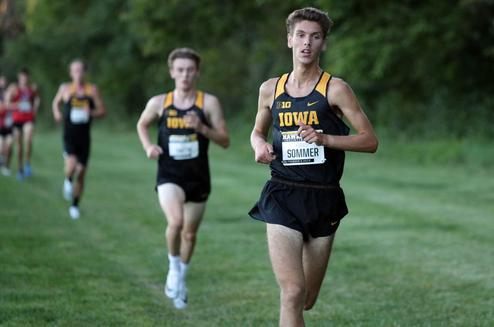IowaÕs Konnor Sommer runs in the 2019 Hawkeye Invitational Friday, September 6, 2019 at the Ashton Cross Country Course. (Brian Ray/hawkeyesports.com)