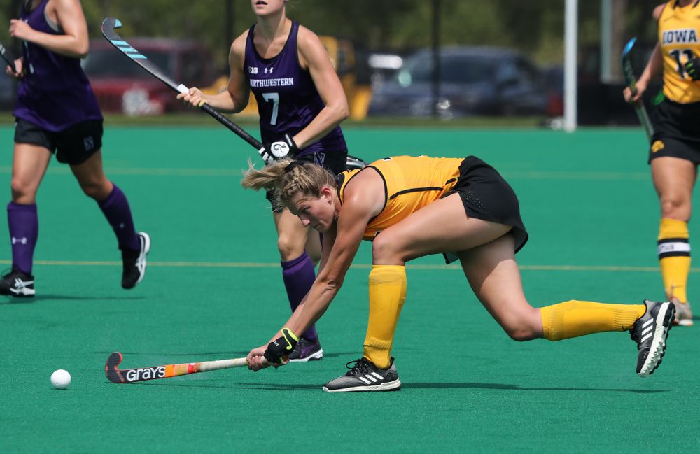 Iowa Hawkeyes Ellie Holley (7) during an exhibition game against Northwestern Saturday, August 24, 2019 at Grant Field. (Brian Ray/hawkeyesports.com)