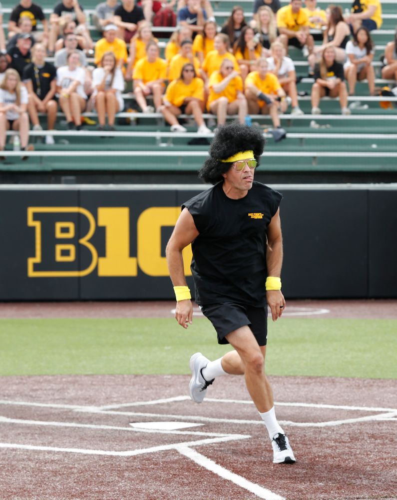 Head volleyball coach Bond Shymansky during the Iowa Student Athlete Kickoff Kickball game Sunday, August 19, 2018 at Duane Banks Field. (Brian Ray/hawkeyesports.com)