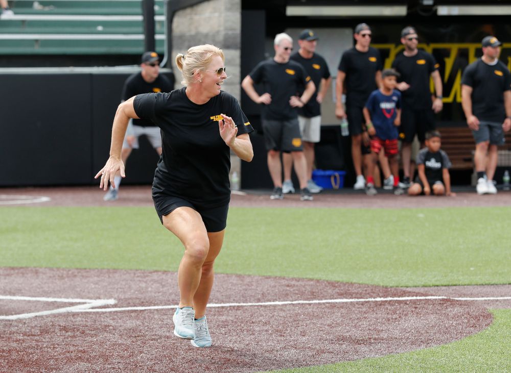 Head Women's Tennis Coach Sasha Schmid during the Iowa Student Athlete Kickoff Kickball game Sunday, August 19, 2018 at Duane Banks Field. (Brian Ray/hawkeyesports.com)