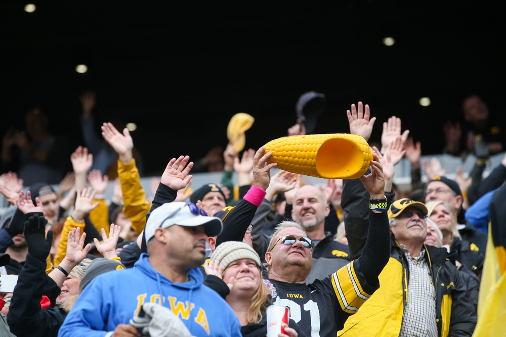 Iowa Hawkeye fans participate in The Wave during Iowa football vs Purdue on Saturday, October 19, 2019 at Kinnick Stadium. (Lily Smith/hawkeyesports.com)