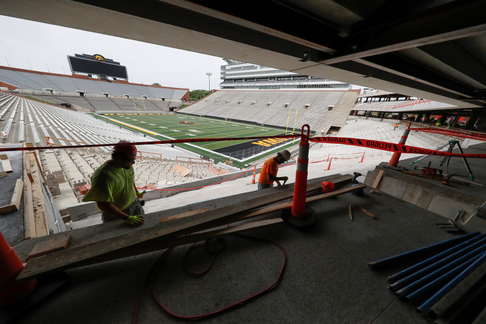 The view from one of the ÔIronmanÕ loge boxs Wednesday, June 6, 2018 at Kinnick Stadium. (Brian Ray/hawkeyesports.com) Wednesday, June 6, 2018 at Kinnick Stadium. (Brian Ray/hawkeyesports.com)