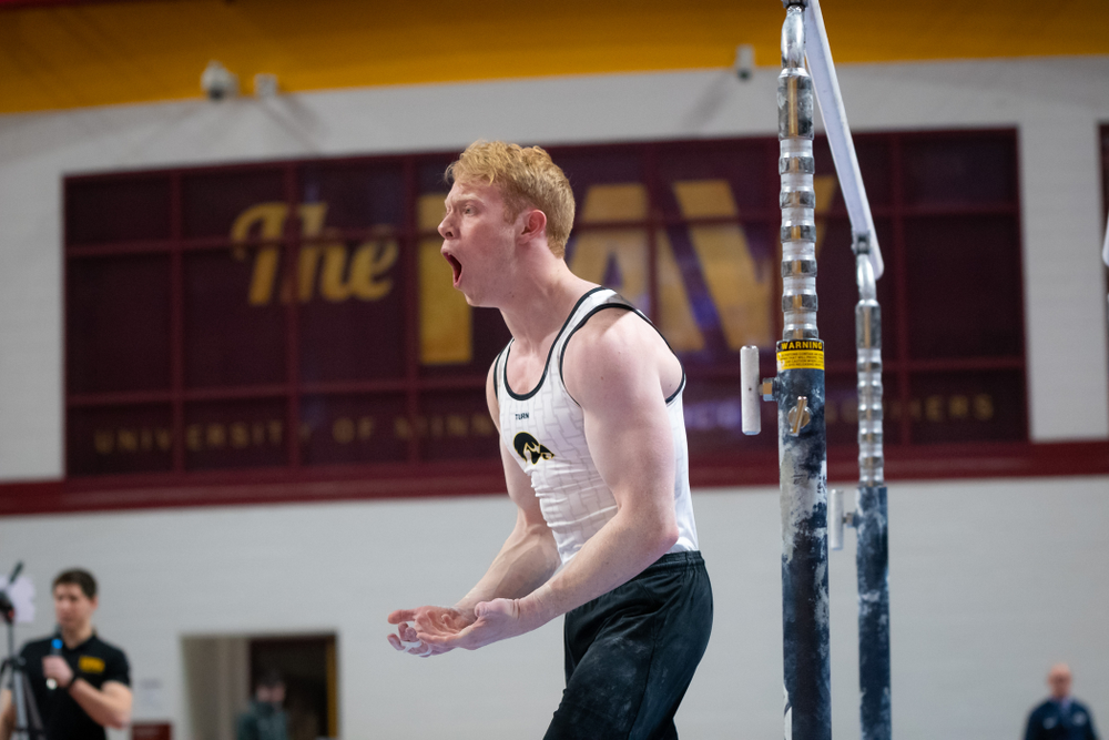 The Iowa Hawekeys against Minnesota and Penn State at the Maturi Pavilion Saturday, March 23, 2019 in Minneapolis, Minn. (C. Morgan Engel/Freelance)