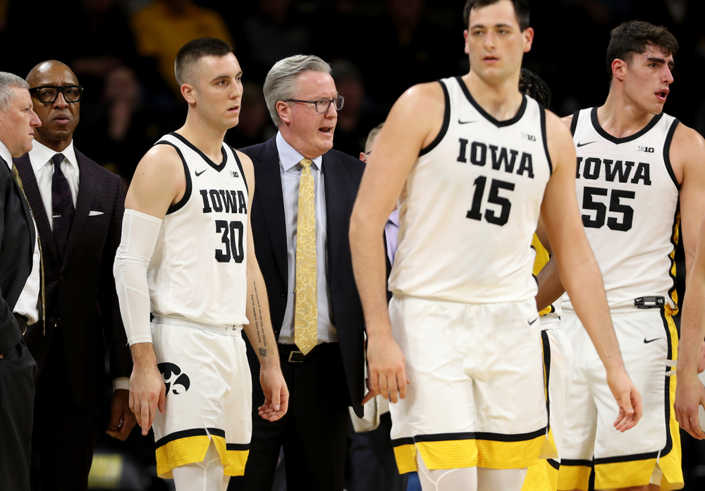 Iowa Hawkeyes head coach Fran McCaffery against the Maryland Terrapins Friday, January 10, 2020 at Carver-Hawkeye Arena. (Brian Ray/hawkeyesports.com)
