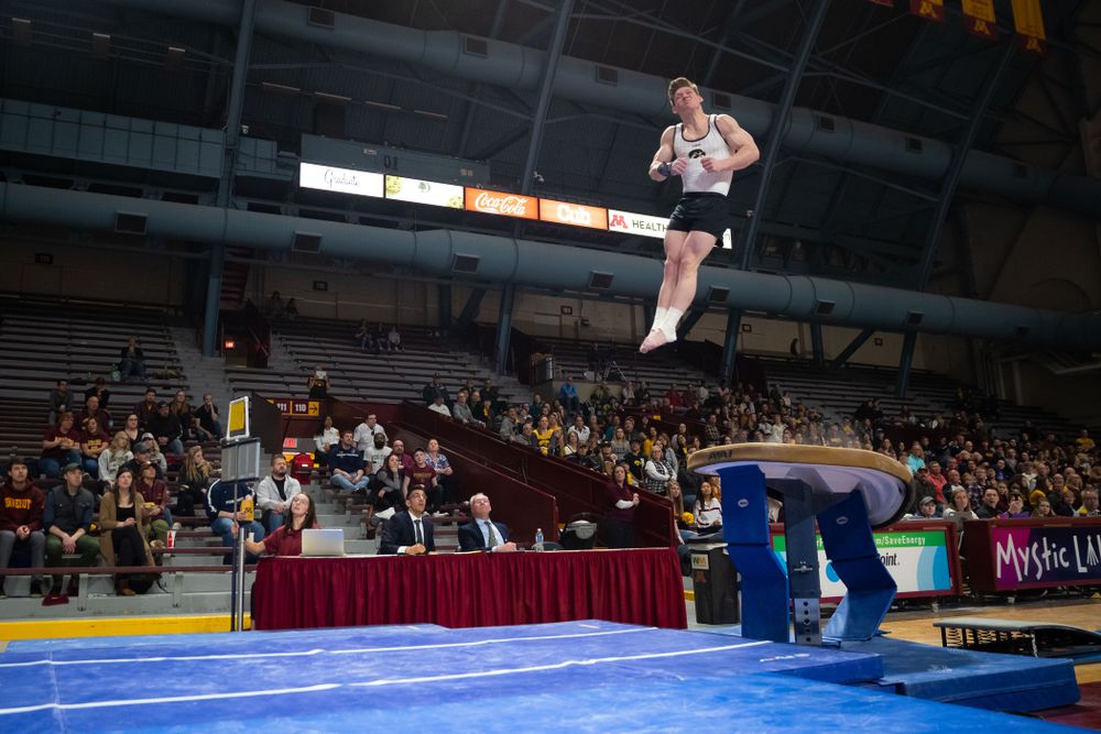 The Iowa Hawekeys against Minnesota and Penn State at the Maturi Pavilion Saturday, March 23, 2019 in Minneapolis, Minn. (C. Morgan Engel/Freelance)