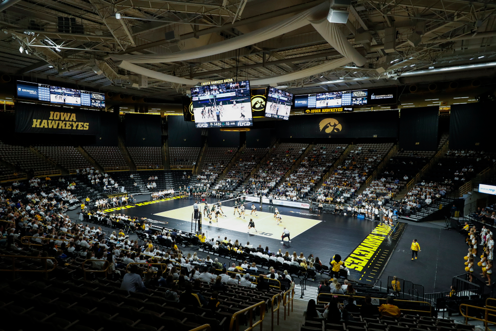 The Iowa Hawkeyes against the Michigan State Spartans Friday, September 21, 2018 at Carver-Hawkeye Arena. (Brian Ray/hawkeyesports.com)