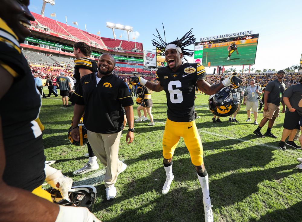 Iowa Hawkeyes wide receiver Ihmir Smith-Marsette (6) during their Outback Bowl Tuesday, January 1, 2019 at Raymond James Stadium in Tampa, FL. (Brian Ray/hawkeyesports.com)