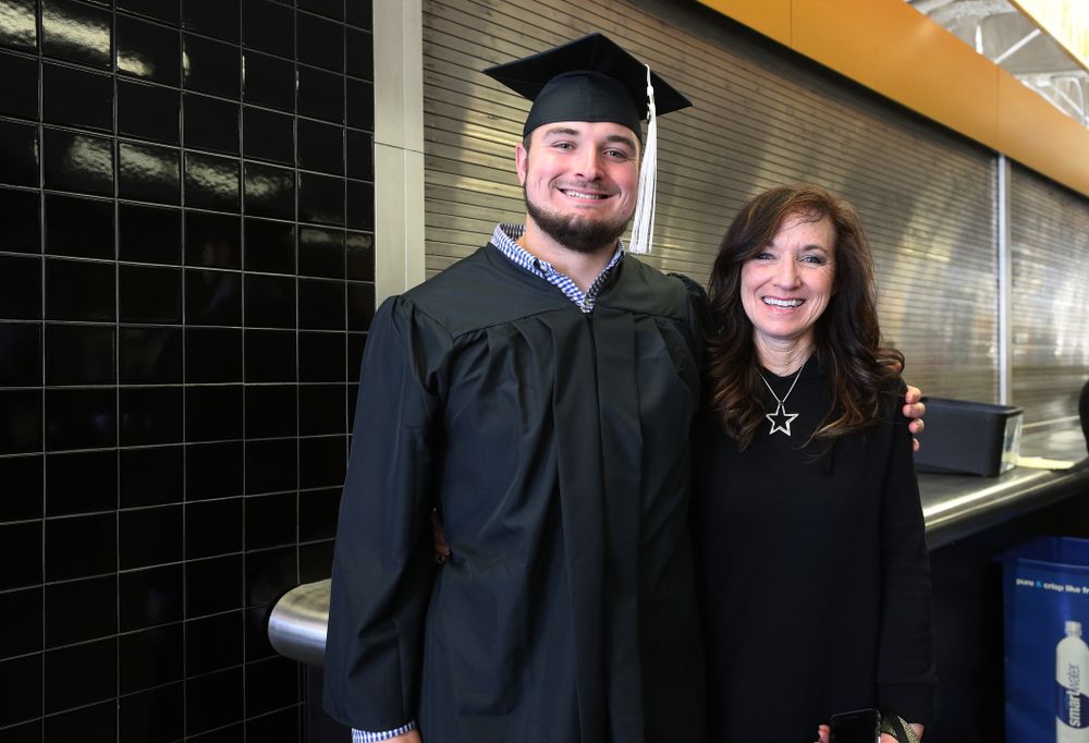 Iowa Football's Ross Reynolds during the Fall Commencement Ceremony Saturday, December 15, 2018 at Carver-Hawkeye Arena. (Brian Ray/hawkeyesports.com)