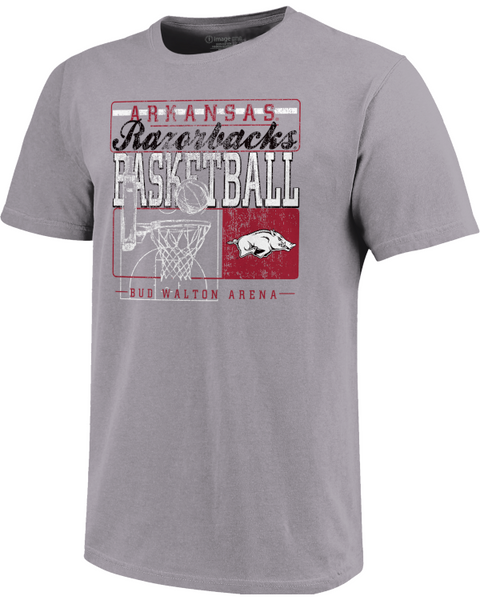 Arkansas Razorbacks Basketball Square Short Sleeve T-Shirt - Arkansas ...