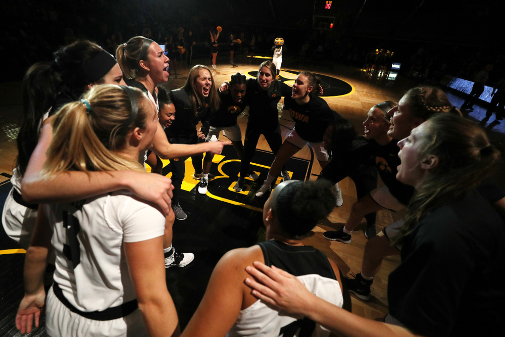 The Iowa Hawkeyes against Dakota Wesleyan University Tuesday, November 6, 2018 at Carver-Hawkeye Arena. (Brian Ray/hawkeyesports.com)