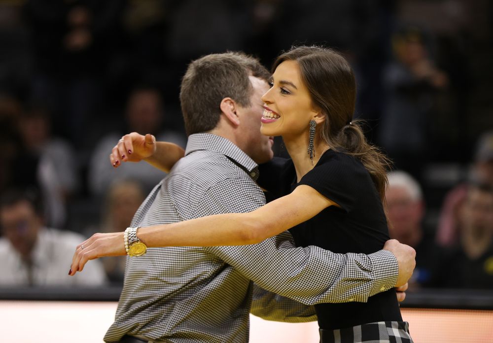 Iowa senior manager Elise Owens against the Indiana Hoosiers Friday, February 15, 2019 at Carver-Hawkeye Arena. (Brian Ray/hawkeyesports.com)