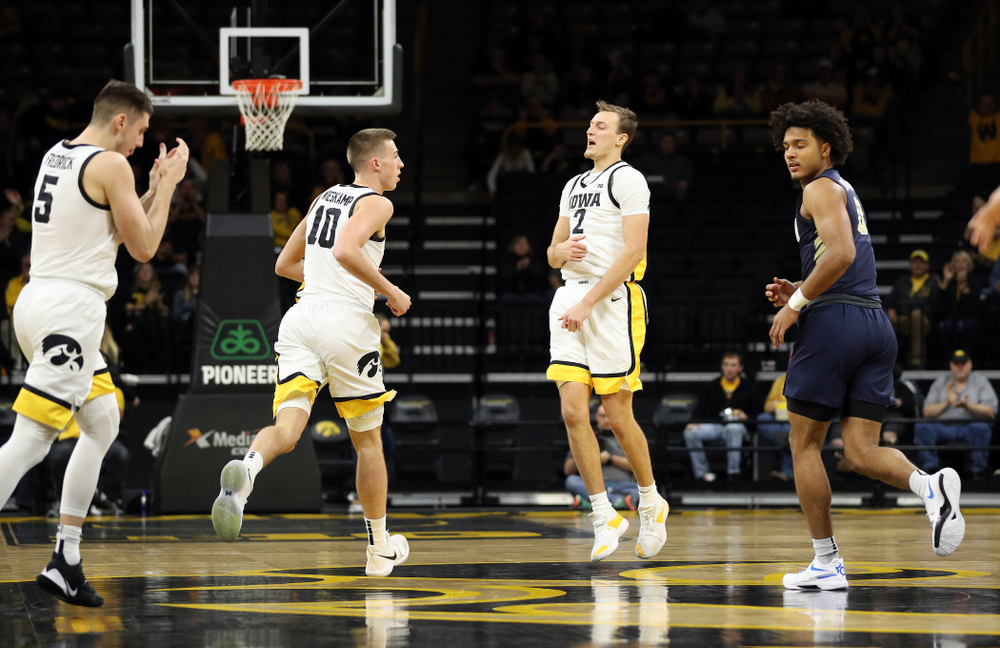 Iowa Hawkeyes forward Jack Nunge (2) against Oral Roberts Friday, November 15, 2019 at Carver-Hawkeye Arena. (Brian Ray/hawkeyesports.com)