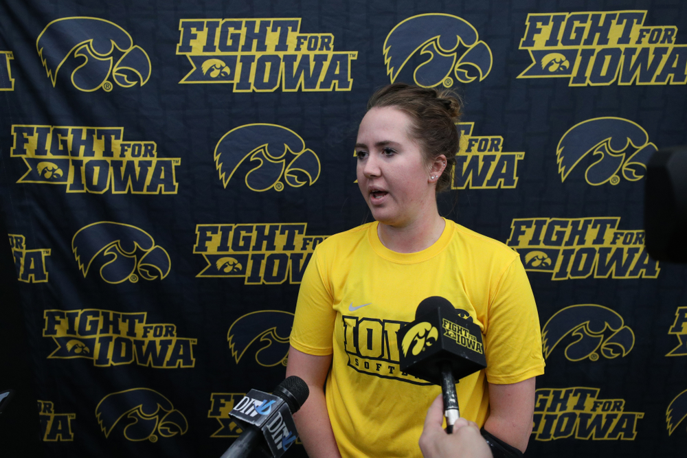 Iowa Hawkeyes Mallory Kilian (11) during they team's annual media day Friday, February 1, 2019 at the Hawkeye Tennis and Recreation Complex. (Brian Ray/hawkeyesports.com)