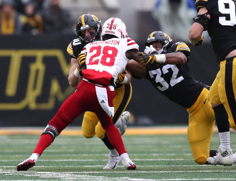 Iowa Hawkeyes defensive back Jake Gervase (30) against the Nebraska Cornhuskers Friday, November 23, 2018 at Kinnick Stadium. (Brian Ray/hawkeyesports.com)