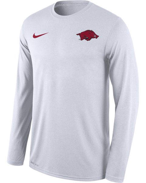 Arkansas Razorbacks Nike Long Sleeve Legend Small Logo T-Shirt ...